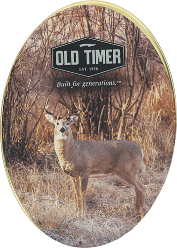 Old Timer Knife/Pocket Watch Combo Gift Tin 3" Stainless Steel Grey Laminate Wood Handle