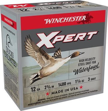 Winchester Ammunition Xpert 12 Gauge 2.75" 1-1/8 oz #3 Steel Shot 1400 fps - 25 Rd Box