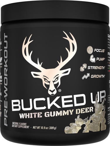 Bucked Up Pre-Workout White Gummy Deer Pineapple 30-Serving Powder