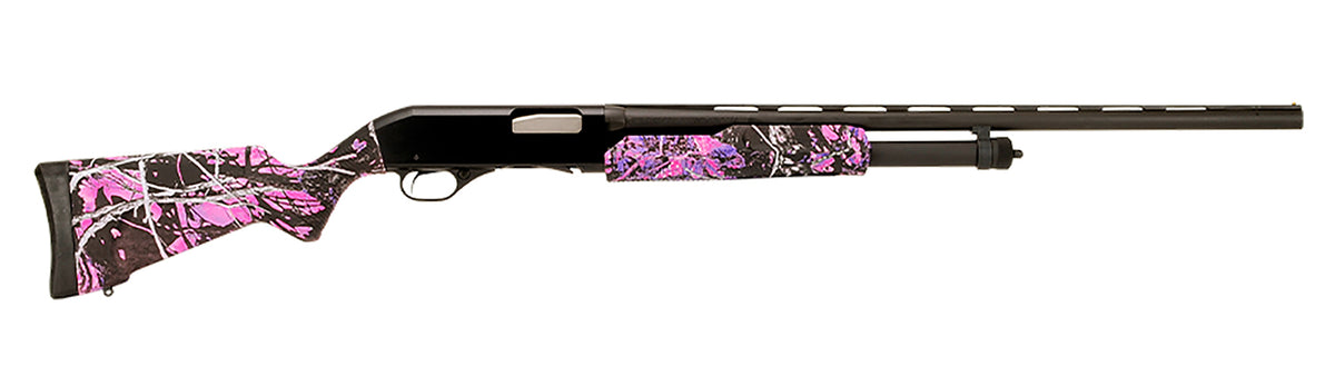 Stevens 320 Field Youth 20 Gauge 3" 26" VR 5+1 Pump Shotgun - Muddy Girl Camo