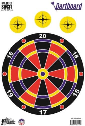 Pro-Shot Products Splatter Shot 12"x18" Dartboard Paper Target 8-Pack