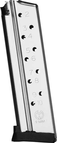 Metalform 1911 Government 9mm Luger 10-Rd Stainless Magazine - Removable Base