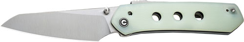 Civivi Vision FG 3.54" Nitro-V Satin Reverse Tanto Folding Knife - Natural G10 - Clam Pack