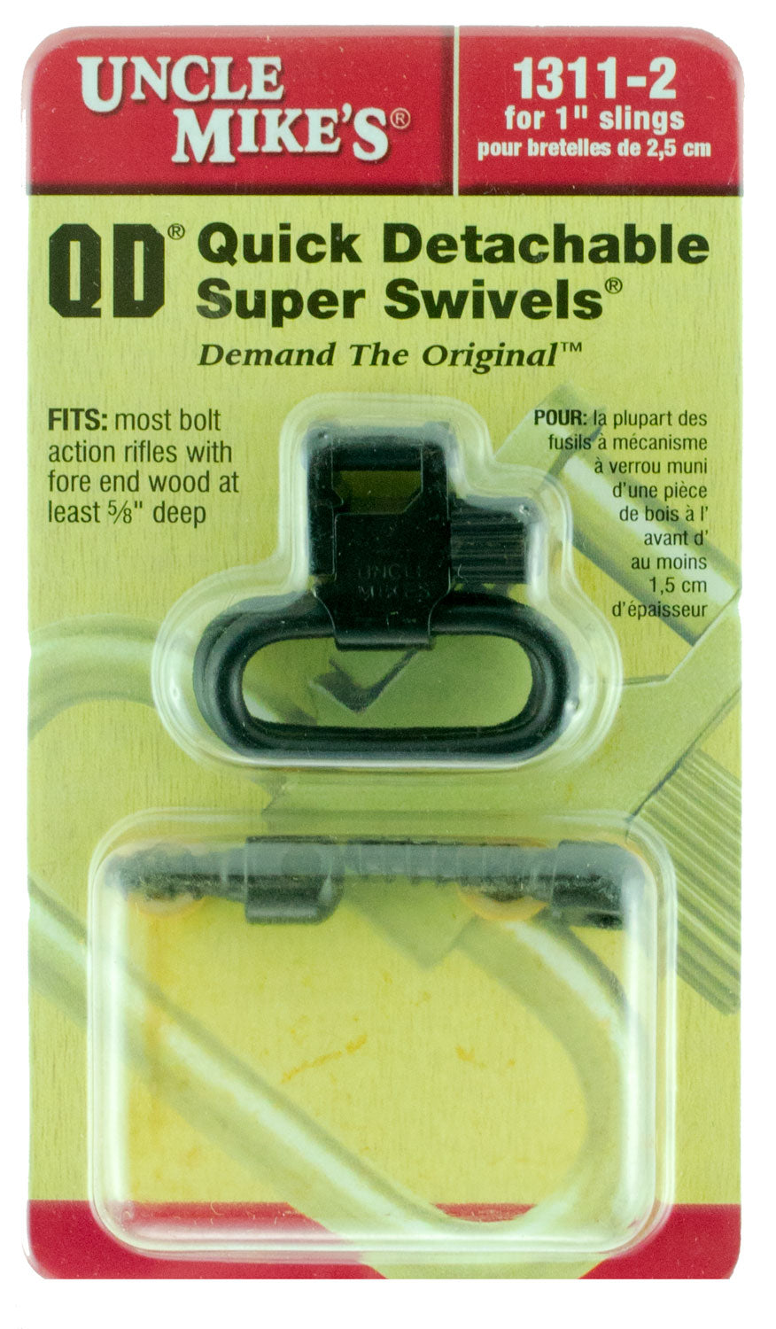 Michaels Swivel Set with Two Wood Screw Studs 1" Black