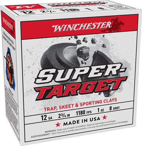 Winchester Ammunition Super-Target 12 Gauge 2.75" 1oz #8 Shot 1180 fps - 250 Rd Case