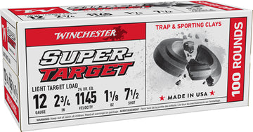 Winchester Ammunition Super-Target 12 Gauge 2.75" 1-1/8oz #7.5 Shot 1145 fps - 200 Rd Case