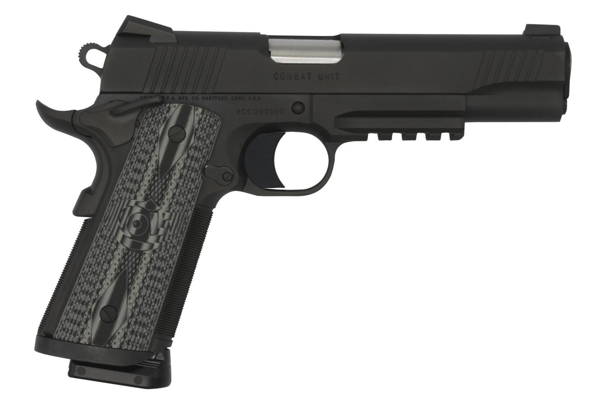 Colt Combat Unit Rail 9mm Luger 5" 9+1 Semi-Auto Pistol - Matte Black