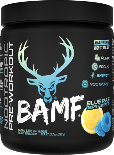 Bucked Up BAMF Pre-Workout Blue Raz-berry Beret 30 Servings