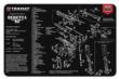 TekMat Beretta 92 Armorers Bench Mat 11"x17" Black