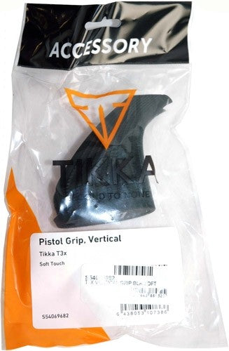 Tikka T3x Synthetic Stock Pistol Grip Adapter - Straight - Soft Touch Black