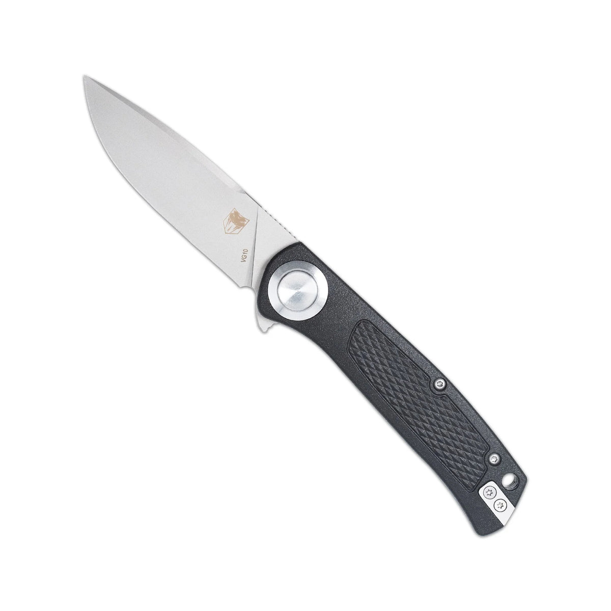 CobraTec Knives EDC Scout Button Lock 3.12" Black Stainless Steel Folding Knife