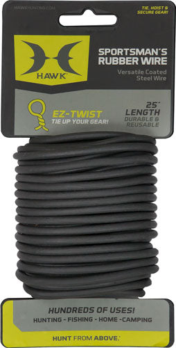 Hawk Sportsman's Rubber Wire 25' Steel Core Rubber Coated 40 lb Capacity