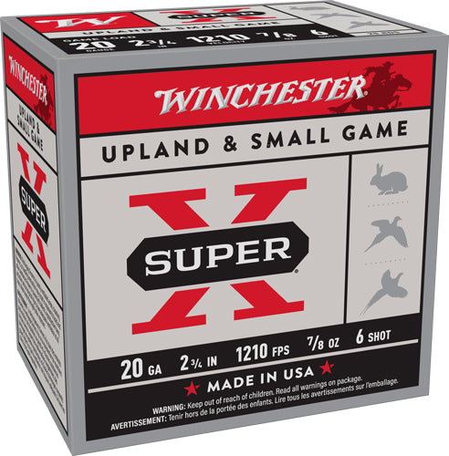 Winchester Ammunition Super-X 20 Gauge 2.75" 7/8 oz #6 Shot 1210 fps - 250 Rd Case