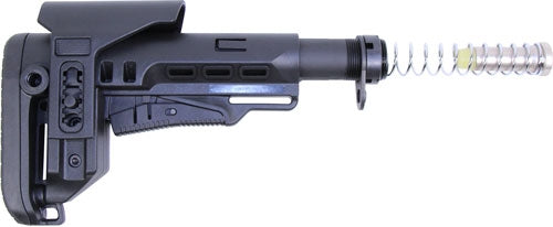 Guntec USA AR-15 M.C.S. Collapsible Stock w/ Adjustable Cheek Riser - 5.56/.223 - Black Polymer