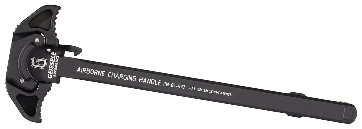 Geissele Automatics Airborne Charging Handle 5.56x45mm NATO Ambidextrous AR-15 - Black Anodized