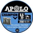Apolo Pellets Champion .22 Cal 17gr Flat Nose Airgun Pellets - 250 ct