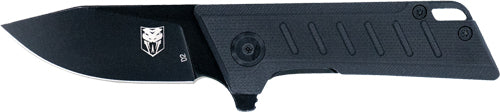 CobraTec Knives Small Riptide 2" Black D2 Steel Black G10 Folder