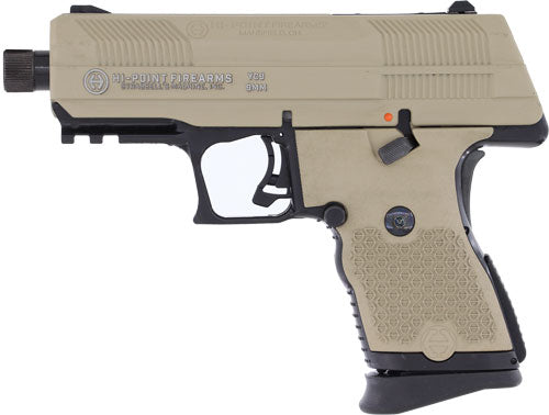 Hi-Point YC9 9mm Luger 3.93" 10+1 Semi-Auto Pistol - FDE Slide, Threaded Barrel