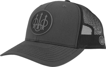 Beretta JS Trucker Hat Circle Patch Charcoal/Black Mesh Back - One Size