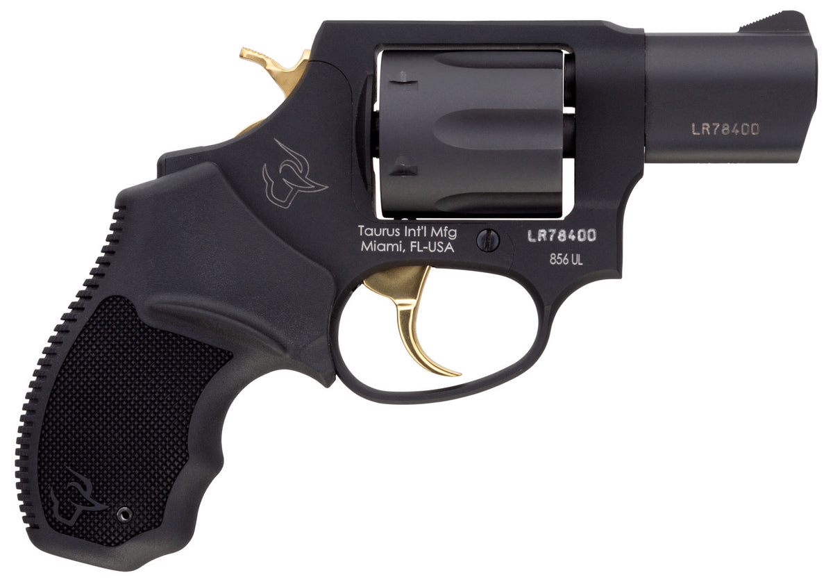 Taurus 856 Ultra Lite 38 Special 2" 6-Shot DA/SA Revolver - Matte Black / Gold Accents
