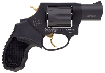 Taurus 856 Ultra Lite 38 Special 2" 6-Shot DA/SA Revolver - Matte Black / Gold Accents