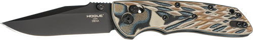 Hogue Deka 3.25" Clip Point Folding Knife - G-Mascus FDE G-10 - ABLE Lock