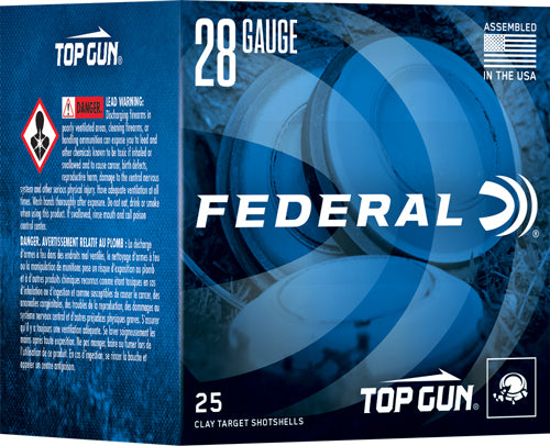 Federal Top Gun 28 Gauge 2.75" 3/4 oz #8 Shot - 250 Rd Case