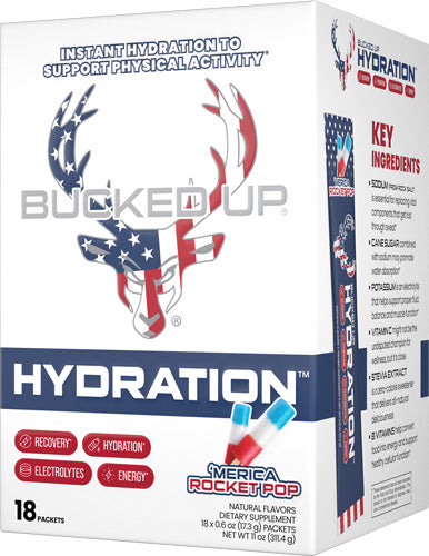Bucked Up Hydration 2.0 Rocket Pop 18-Count Electrolyte Drink Mix