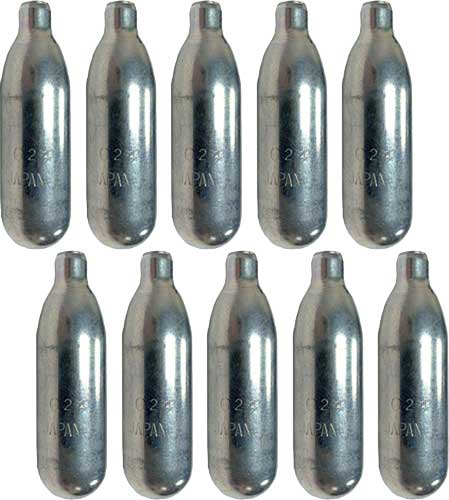 Byrna Technologies 8 Gram CO2 Cartridges + Oiler 10 Pack - Fits CL/SD/EP/HD
