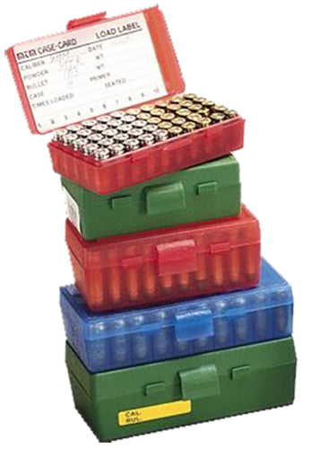MTM Case-Gard P509M10 P-50 9mm Luger/.380 ACP 50rd Flip-Top Green Polypropylene Ammo Box