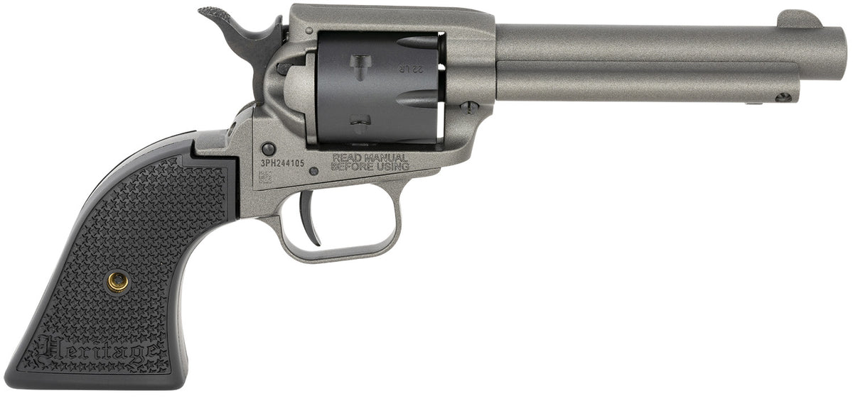 Heritage Mfg Rough Rider 22 LR 4.75" 6-Shot SAO Revolver - Tungsten Cerakote