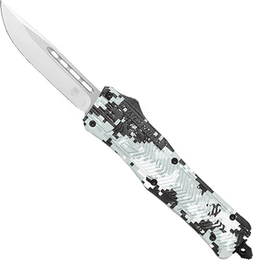 CobraTec Knives CTK-1 Medium 3" OTF D2 Steel Winter Digi Camo Drop Point