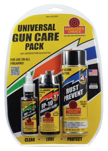 Shooters Choice CLP01 Universal Gun Care Pack - MC-7 Bore Cleaner / FP-10 CLP / Rust Prevent Aerosol
