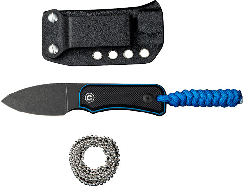 Civivi Knives Baby Banter 2.39" Fixed Drop Point Black Stonewashed Nitro-V - Black G10 Handle