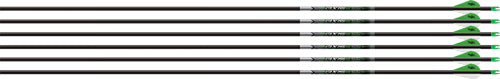 Easton Axis 5mm 300 Carbon Arrows 6-Pack w/ 2" Blazer Vanes & Halfout Inserts