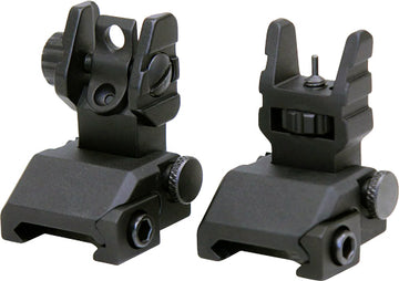Guntec USA RAPS Rapid Acquisition Precision AR-15 Flip-Up Iron Sight Set - Matte Black