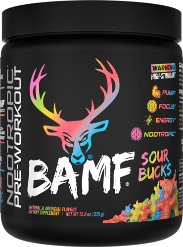 Bucked Up BAMF Pre-Workout Sour Bucks 30 Servings