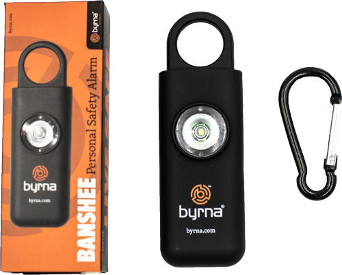 Byrna Technologies Banshee 130dB Personal Safety Alarm with LED Strobe & Clip - Black