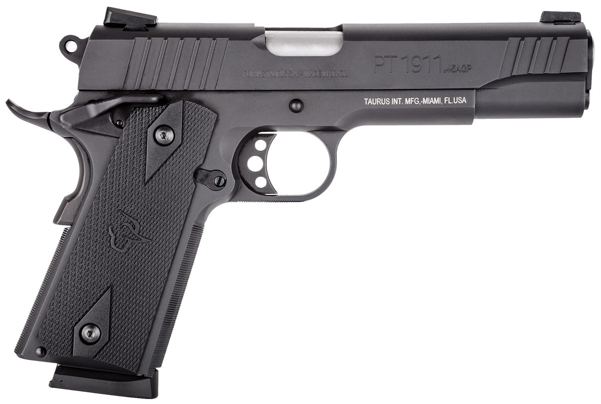 Taurus 1911 FS 45 ACP 5" 8+1 Semi-Auto Pistol - Blued Checkered Synthetic