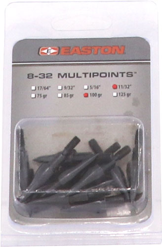 Easton Multi Points 100 Grain 11/32" 12-Pack Crossbow Field Points