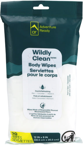 ARB Wildly Clean Body Wipes 20-Count Pack - Plant-Based ScrubWeave Biodegradable
