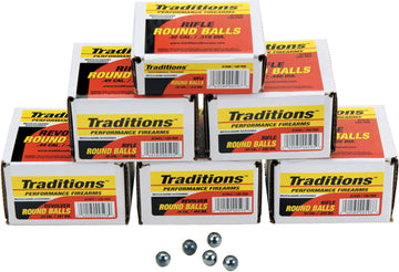 Traditions Revolver Round Ball .36 Cal 65gr Lead Muzzleloader Bullets - 100 Pack