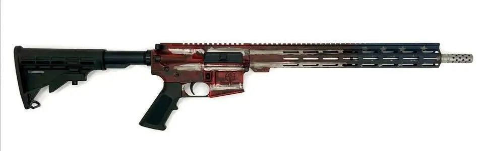 Great Lakes Firearms GL-15 AR-15 .223 Wylde 16" 30+1 Semi-Auto Rifle - Battleworn American Flag