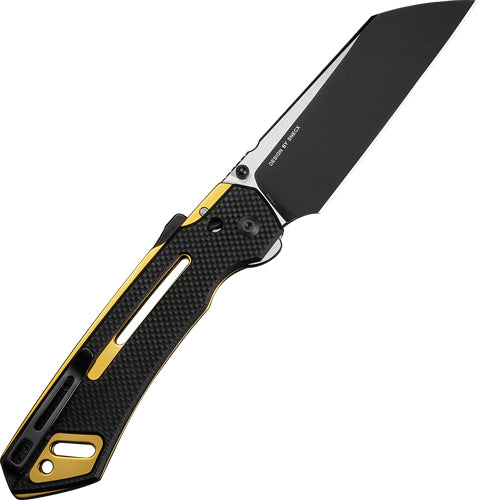 Civivi Knives Buster FG 4.2" Nitro-V Satin Flat Sheepsfoot - Black Coarse G10 Superlock