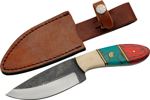SZCO Rite Edge Redtail Hunter 8.5" Fixed Blade Knife w/ Leather Sheath