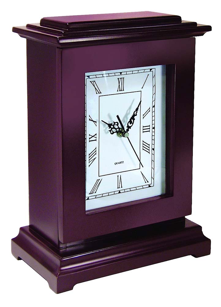 PSP Products RGC Concealment Rectangular Clock - Mahogany Wood - Holds Large Handgun