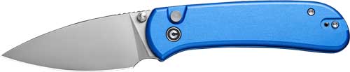 Civivi Knives Qubit 2.98" 14C28N Satin Drop Point Blue Aluminum Button Lock Folder