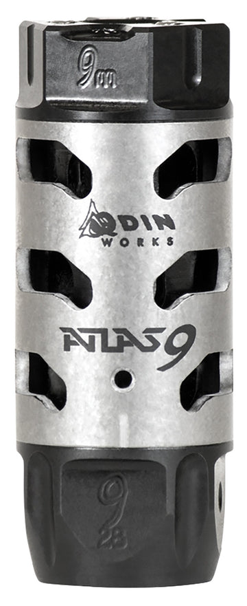 Odin Works Atlas 9 Compensator 9mm 1/2x28 416R Stainless - Black Nitride