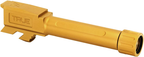 True Precision Glock 43/43X 9mm Luger 3.90" Threaded Drop-In Barrel - Gold TiN