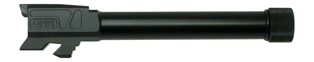 Faxon Firearms Duty Series Threaded 9mm Luger 4.69" 1:10 Twist Pistol Barrel - Fits Glock 48 - Black Nitride